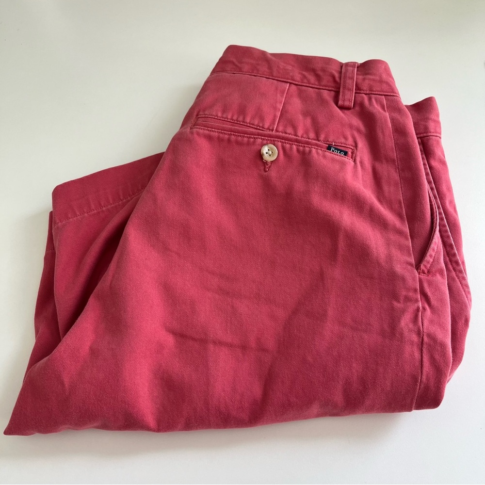 Polo Ralph Lauren Men’s Red Chino Shorts flat front 30